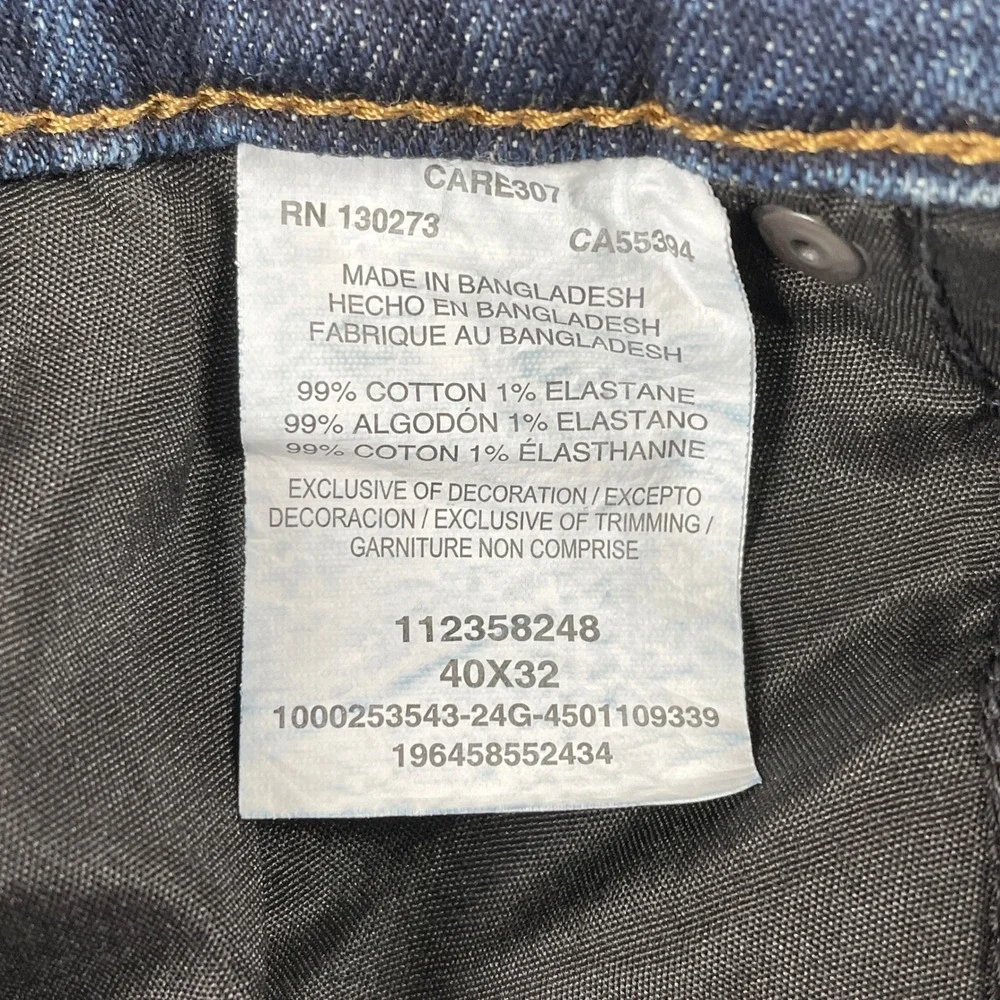 Wrangler Jeans Mens 40x32 Blue Retro Slim Boot Denim Workwear Casual Comfort